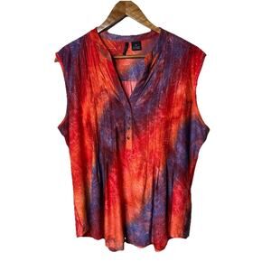 New Directions Top Womens XL Textured Layering Blouse Career